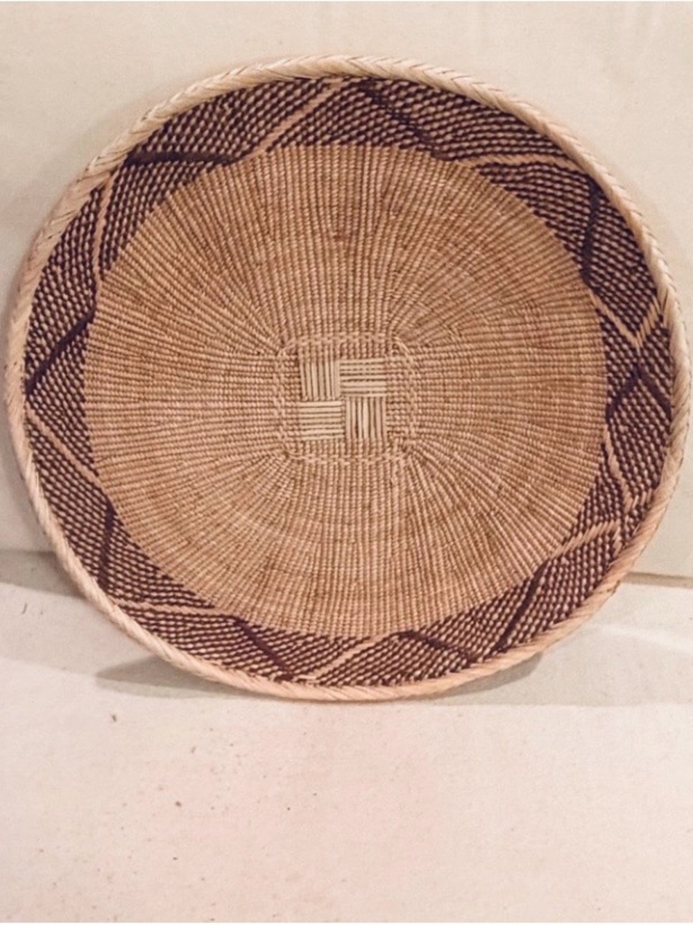 One of a Kind! NEW Woven Basket. Made by Binga people of Zambia Zimbabwe Africa
